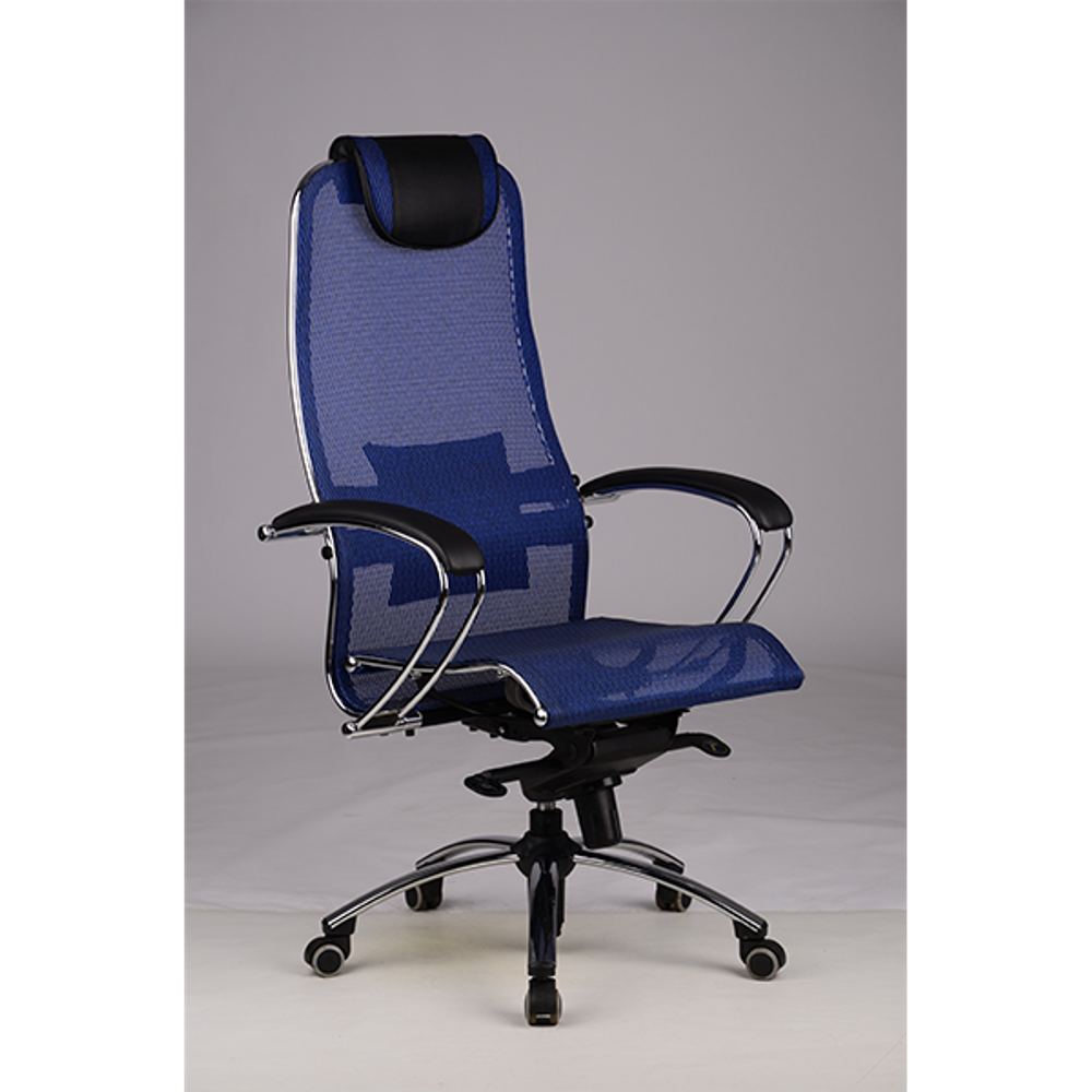 Эргономичное офисное кресло "SAMURAI S1" (синяя сетка), Метта, г.Уфа