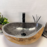 Раковина из речного камня RS-63452 (55*40*15) 0123