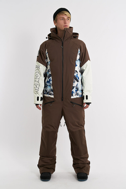 Комбинезон COOLZONE VETER коричневый/принт гора/белый