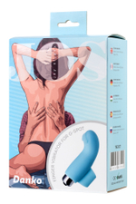 Вибронасадка на палец для точки G голубая 9,5 см