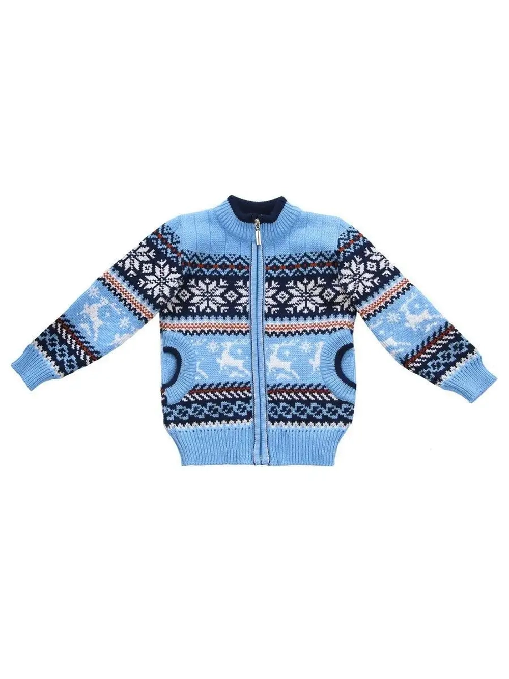 Кофта вязаная на молнии