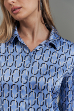 Блуза с геометрическим принтом Тамбовчанка