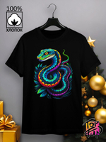 Футболка Неоновая змея