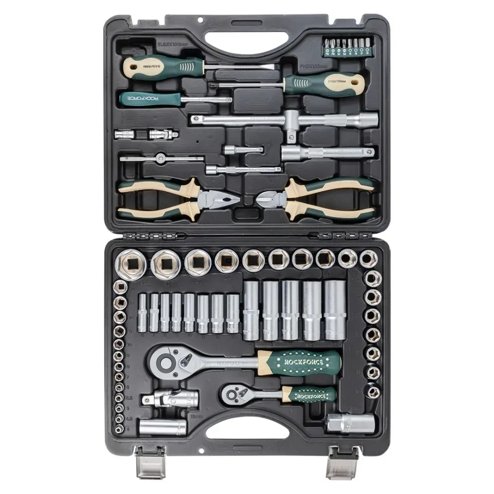 Набор инструментов 69пр.,1/4'',1/2'',(6гр.)(4-32мм) RockForce RF-4603-5