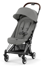 Прогулочная коляска Cybex Coya Mirage Grey с дождевиком/Chrome Brown