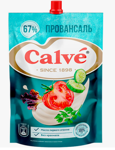 МАЙОНЕЗ ПРОВАНСАЛЬ 67% 400ГР CALVE