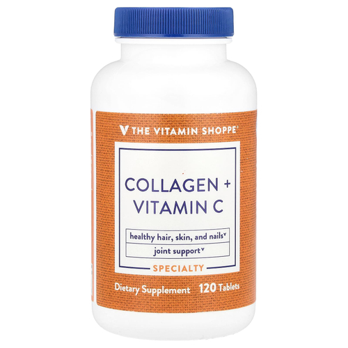 The Vitamin Shoppe, Коллаген + витамин C, 120 таблеток