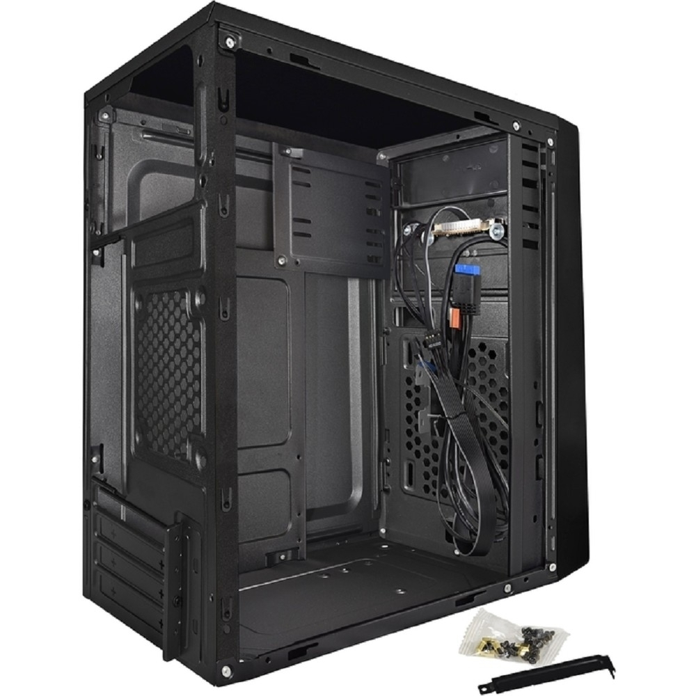 Exegate EX283061RUS Корпус Minitower ExeGate BAA-107U Black, mATX, , 1*USB+2*USB3.0, Audio