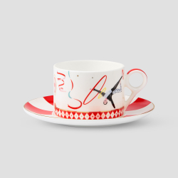 Набор Farforite «Цирковое представление»: чайник-эгоист 300 мл и чайная пара 250 мл в подарочной коробке