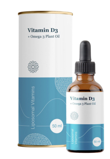 Liposomal Vitamins Liposomal Vitamin D3 + Omega 3 50 ml , Липосомальный Витамин D3 + Растительная Омега 3