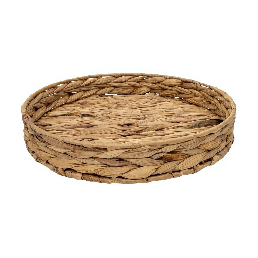 Поднос круглый "Золотистый колос", Д285 Ш285 В45, песочный Shan-02