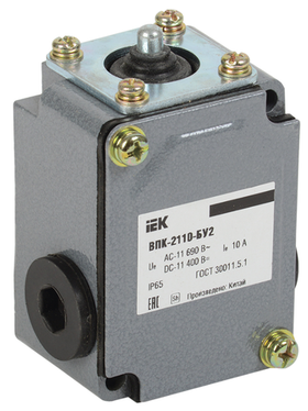 Выключатель концевой ВПК-2110-БУ2 толкатель IP65 IEK