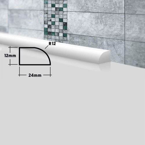 Бордюр акриловый ПШ24 "BNV" 24*12мм Белый 0,9м на ванну