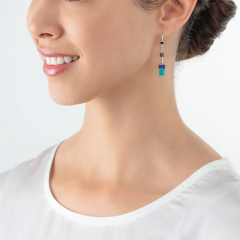Серьги Coeur de Lion Turquoise-Purple 2838/20-0608
