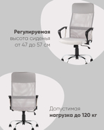 Кресло офисное TopChairs Benefit NEW серое