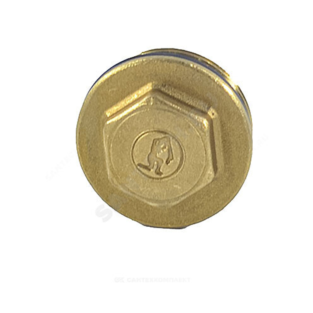 Пробка латунь 3/4" НР с герметичной прокладкой для коллектора R592D Giacomini R592DY004