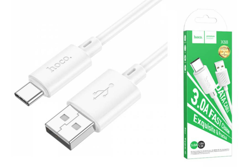 Кабель USB - TypeC HOCO X88 (белый) 1м