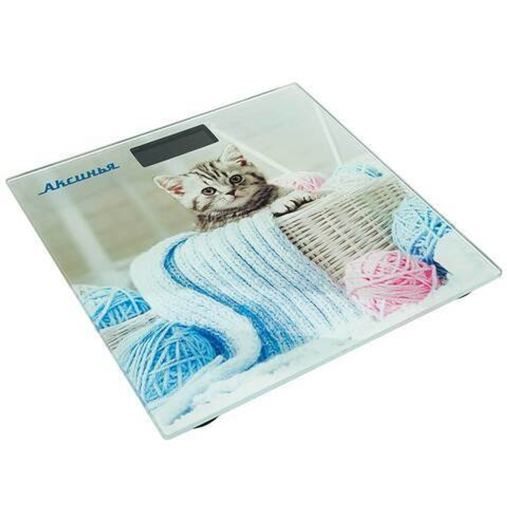 весы напольные Аксинья КС-6002 забавный котенок