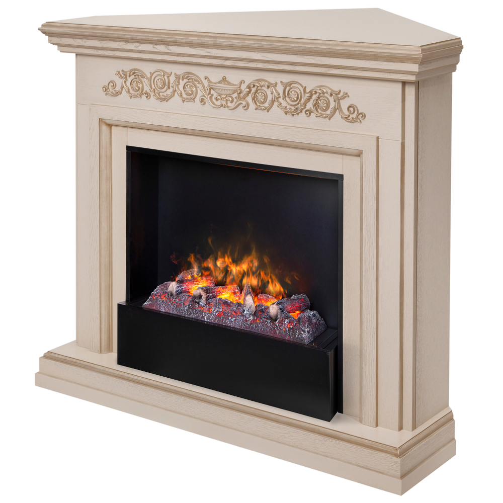 Каминокомплект Real Flame Leticia Corner 26 WT-619G с очагом 3D Cassette 630 (угловой)