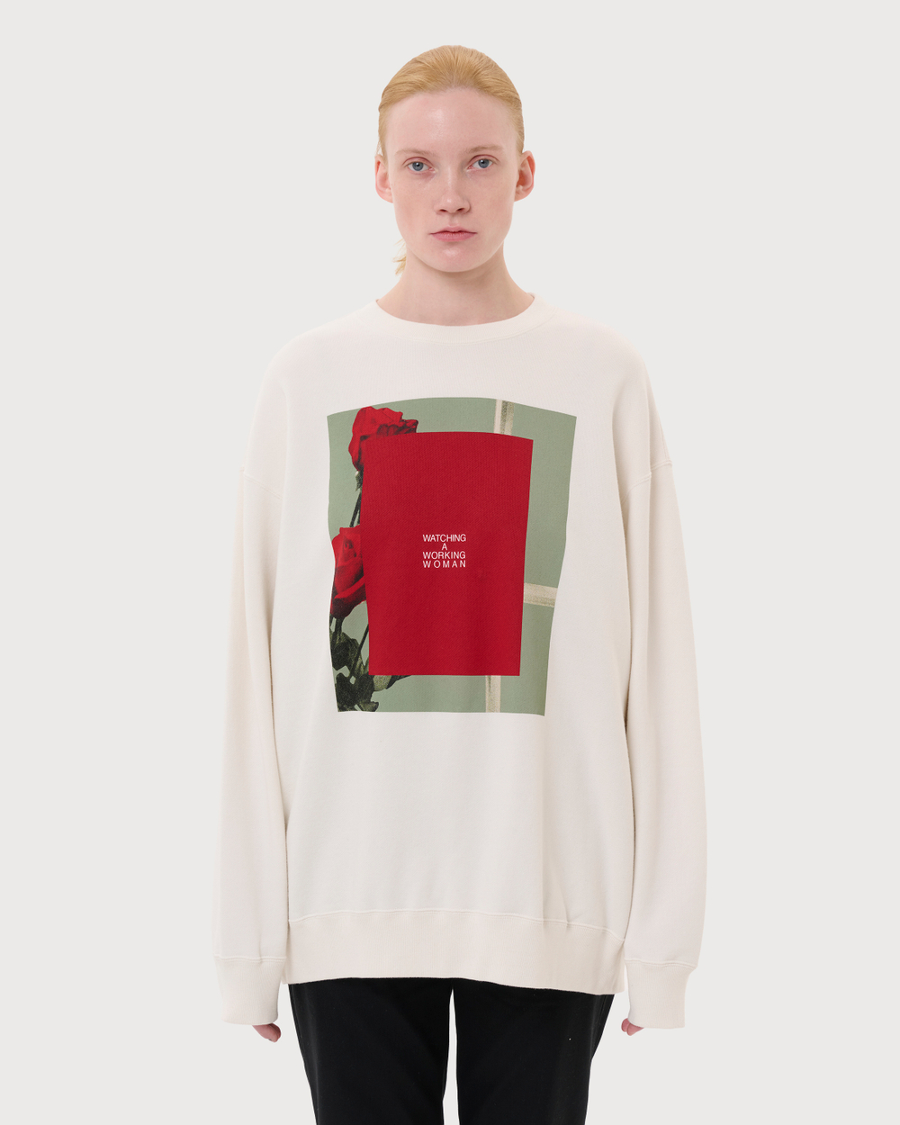 UNDERCOVER СВИТШОТ БЕЖЕВЫЙ W.A.W.W FLOWER