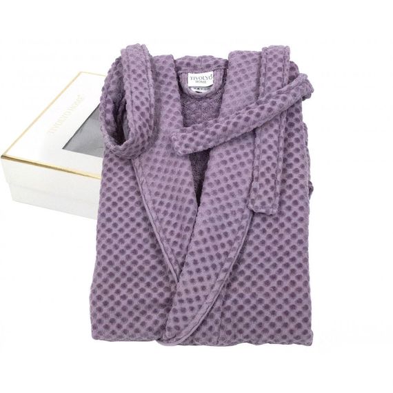Lisa фиолетовый махровый женский халат  Tivolyo Home (Турция)