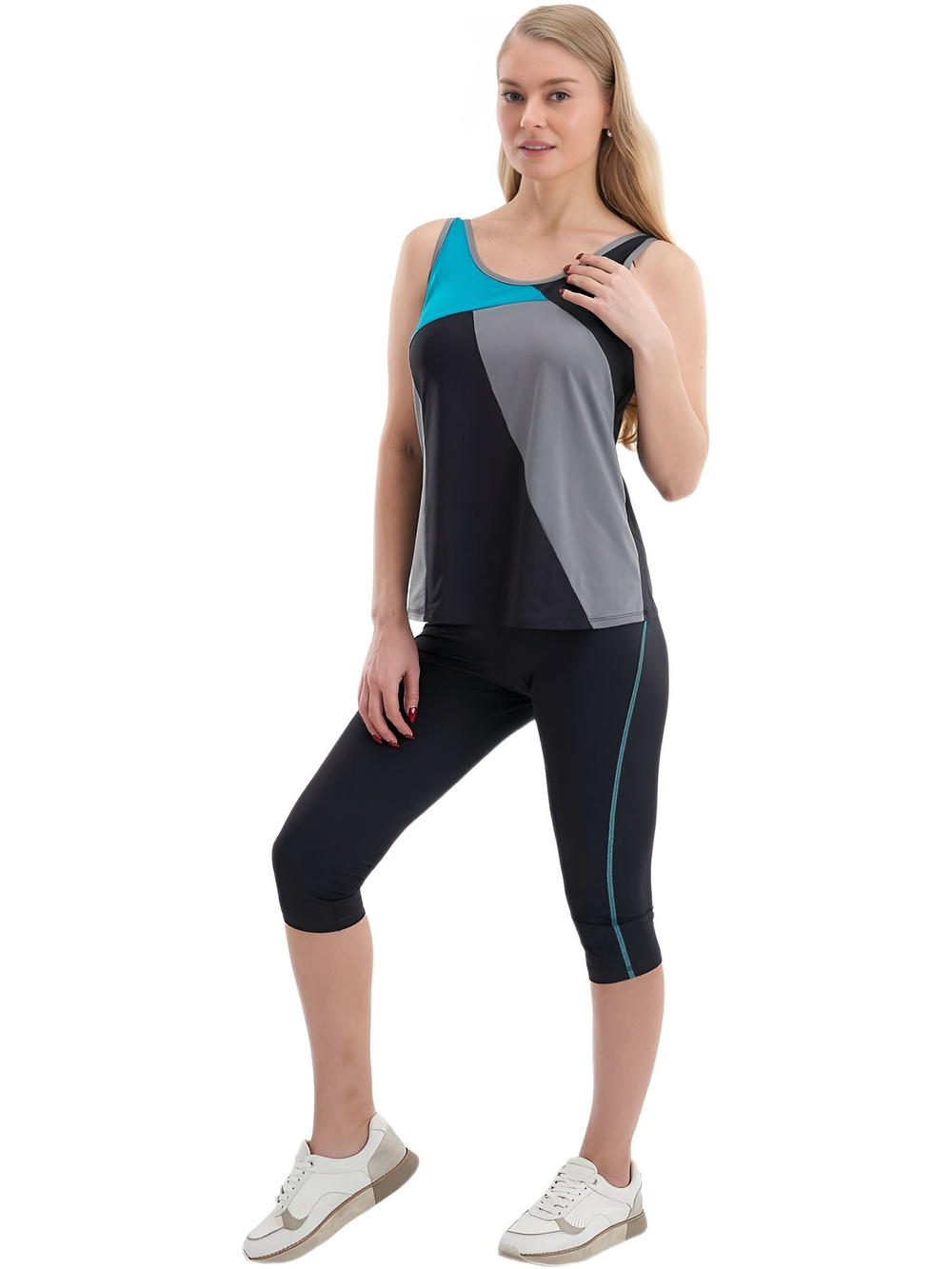 Топ бюстгальтер спортивный для фиксации экзопротезов после мастэктомии, р. S Amoena