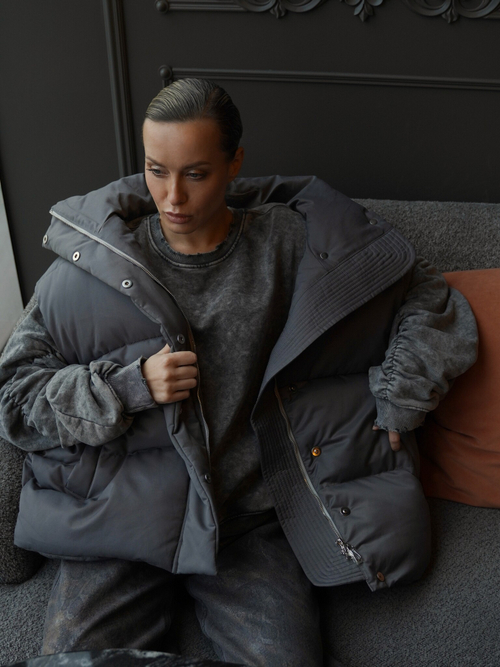 Жилет oversize утепленный
