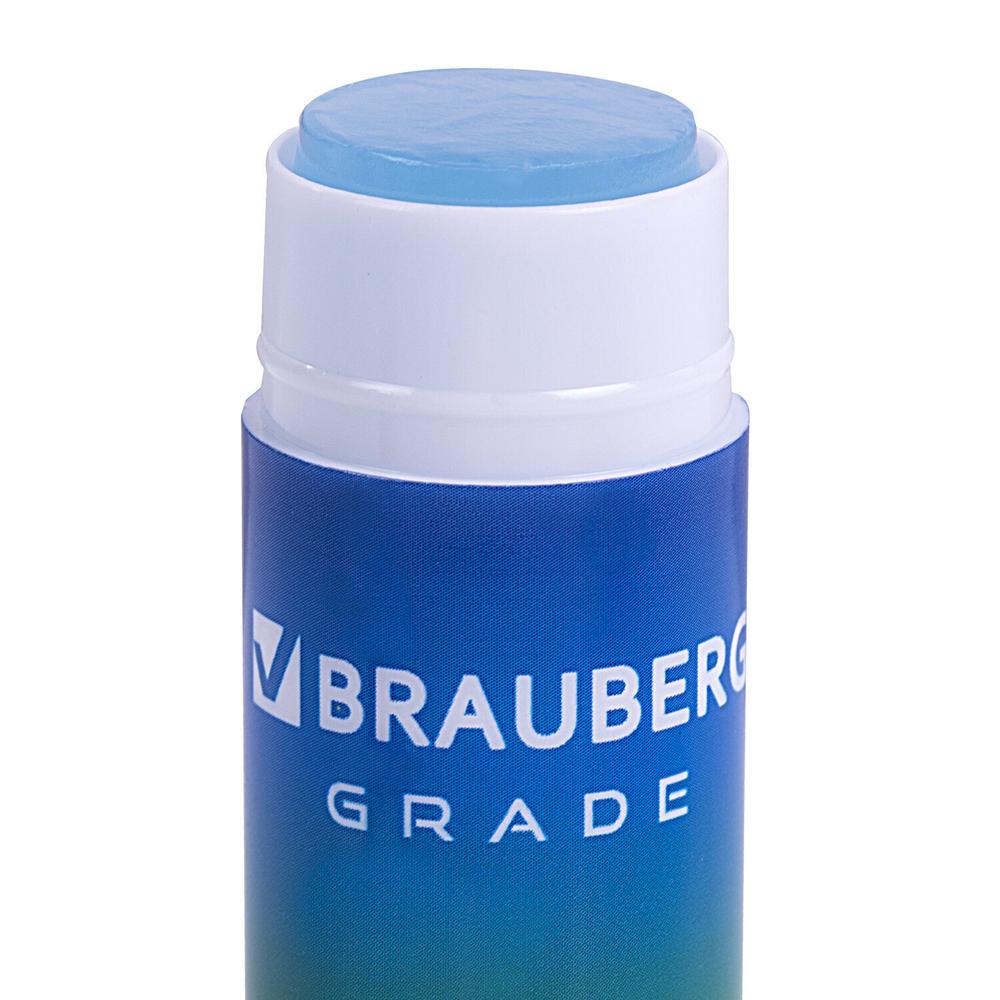 Клей-карандаш в градиентном корпусе BRAUBERG GRADE 21 г PVP-основа ассорти (12 штук в упаковке)