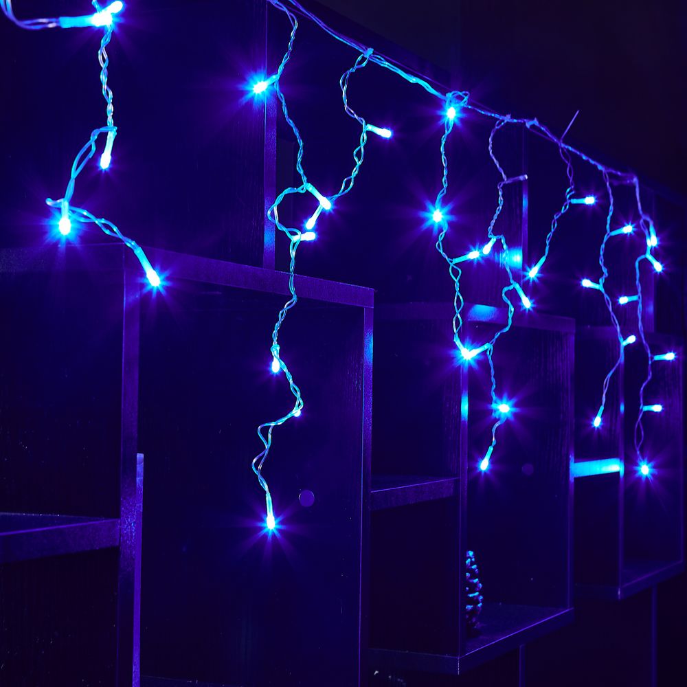 ULD-B2005-048-DTA BLUE IP20 Бахрома светодиодная. 2м. 48 светодиодов. Синий свет. Провод прозрачный. ТМ Uniel