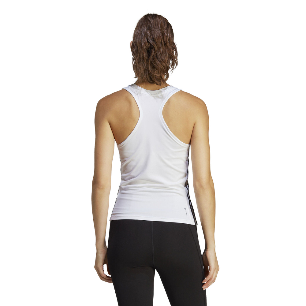 Женская теннисная майка adidas Essentials AEROREADY Train Regular 3-Stripes Tank Top Women - White, Black