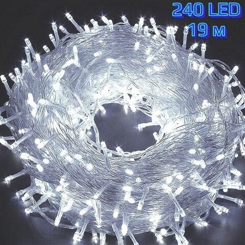 Светодиодная гирлянда-нить, 240 LED, 19 м