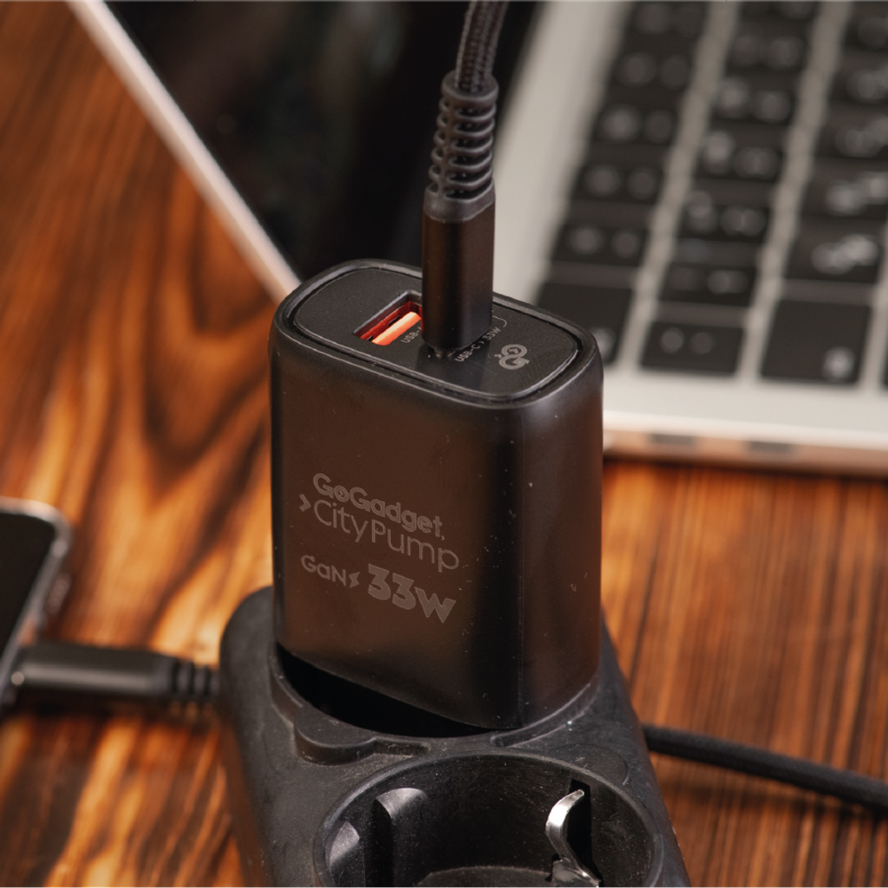 Сетевое зарядное устройство GoGadget CityPump 33W 1хUSB-C 1xUSB-A GaN