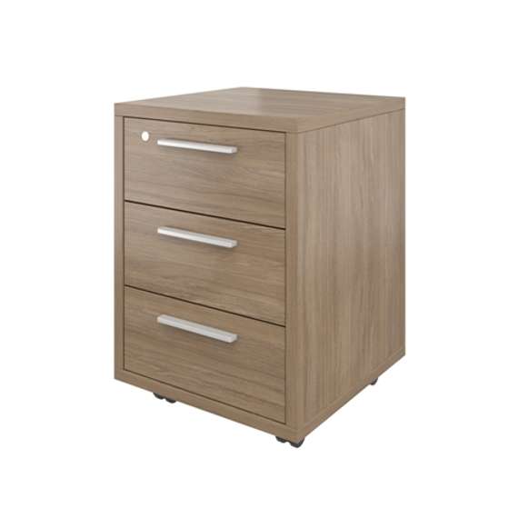Тумба выкатная ДБ17.С (3 ящика с замком) 450х450х600