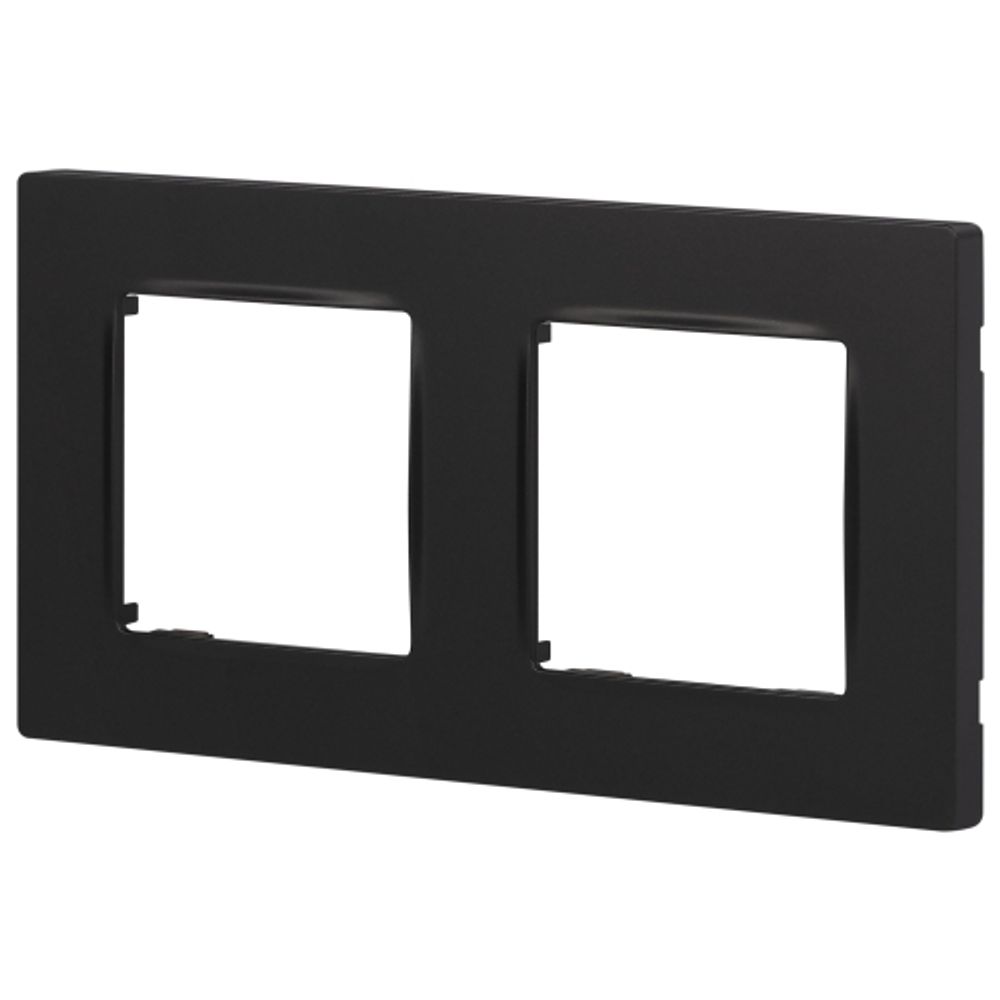Рамка для розеток и выключателей ЭРА Серия 12 12-5202-05 на 2 поста, Классик, антрацит
