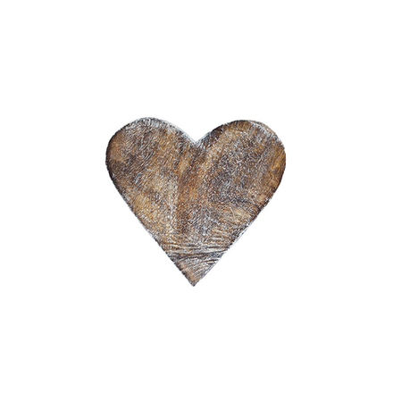 Фигура сердце, Light burnt with brushing, 20 см x 20 см x 4 см, TR-AM281
