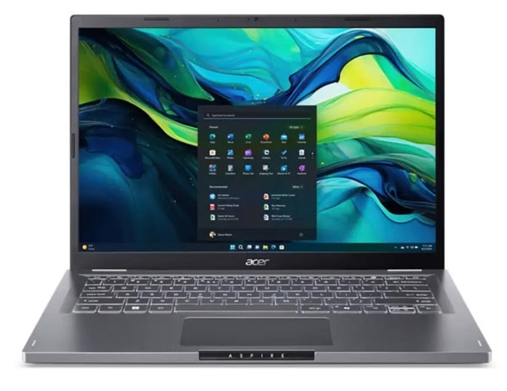 14" Ноутбук Acer Aspire A14-51GM (1920x1200, Intel Core 7 150U, RAM 16ГБ, SSD 256ГБ, NVidia GeForce RTX 2050, OS Windows)
