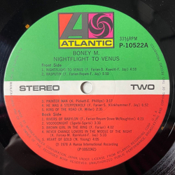 Винтажная виниловая пластинка LP Boney M. Nightflight To Venus (Japan 1978) (Obi) Rasputin