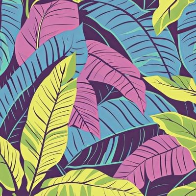 Тропические разноцветные листья