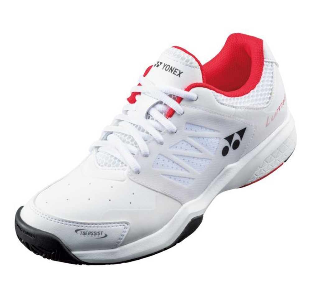 Мужские кроссовки теннисные Yonex Power Cushion SHT Lumio 3 - white/red