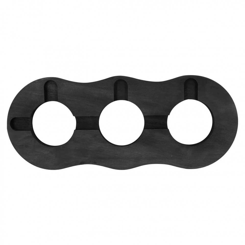 Рамка 3 постовая Пиластро, накладной монтаж, дерево, цвет Угольно-черный BF9-630-119