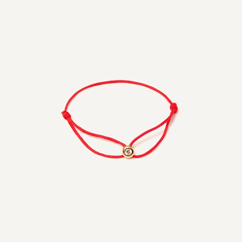 Браслет Капля на Шнурке – Красный