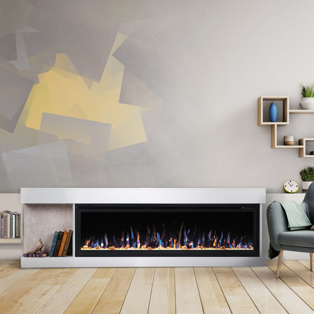 Электрокамин RealFlame Contempo 60 WT белый с очагом Saphir 60