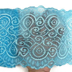 Кружево эластичное небесное 17 см