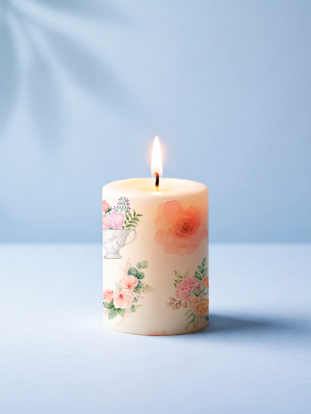 Трансфер переводной - декаль для свечей и гипса шебби шик розы 010