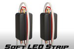 Светодиодные ленты ДХО+поворотник гибкие, 60см, 12v, Белый + Желтый, с режимом притухания (комплект, 2шт)