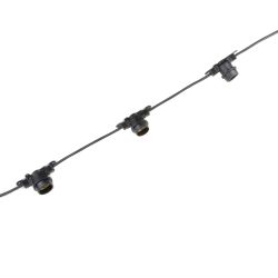 UDL-K110 40-E27-10M IP65 BLACK BELT-LIGHT Гирлянда Белт-лайт. 10 м + 1.5м сетевой шнур. 40 патронов E27. шаг 25см. Чёрная. TM Uniel.