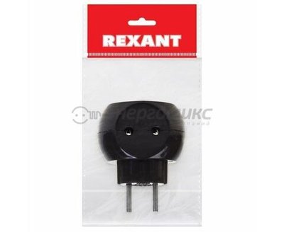 Разветвитель 3-м 6А IP20 Шар 220В черн. Rexant 11-1063-1