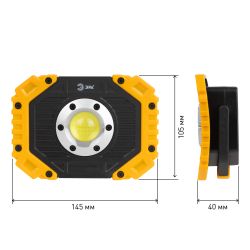 Светодиодный фонарь ЭРА Рабочие Практик PA-802 прожектор аккумуляторный 15Вт, COB, 6 режимов