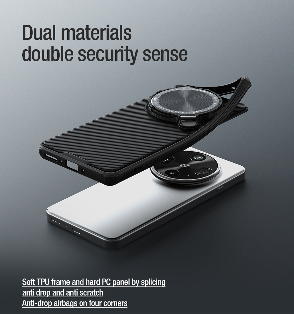 Чехол c поддержкой MagSafe от Nillkin на OPPO Find X8 Ultra с металлической откидной крышкой, серия CamShield Prop Magnetic Case