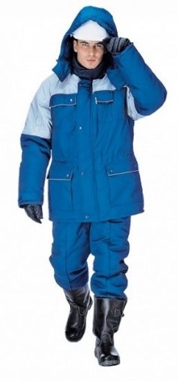 Костюм зимний "Премьер "брюки (синий/серый)